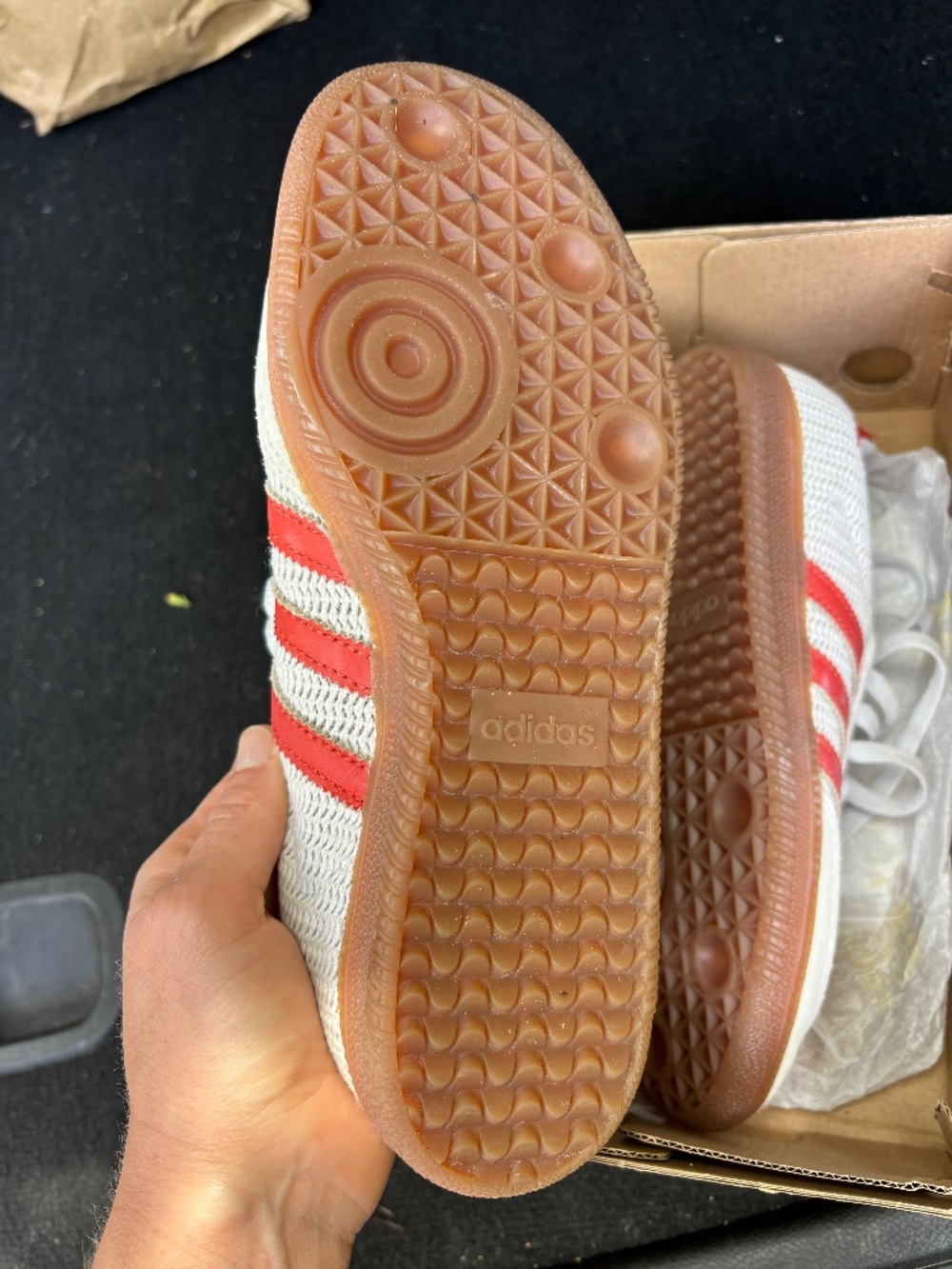 ADIDAS Samba OG Crystal White Preloved Red - Picture 2 of 3